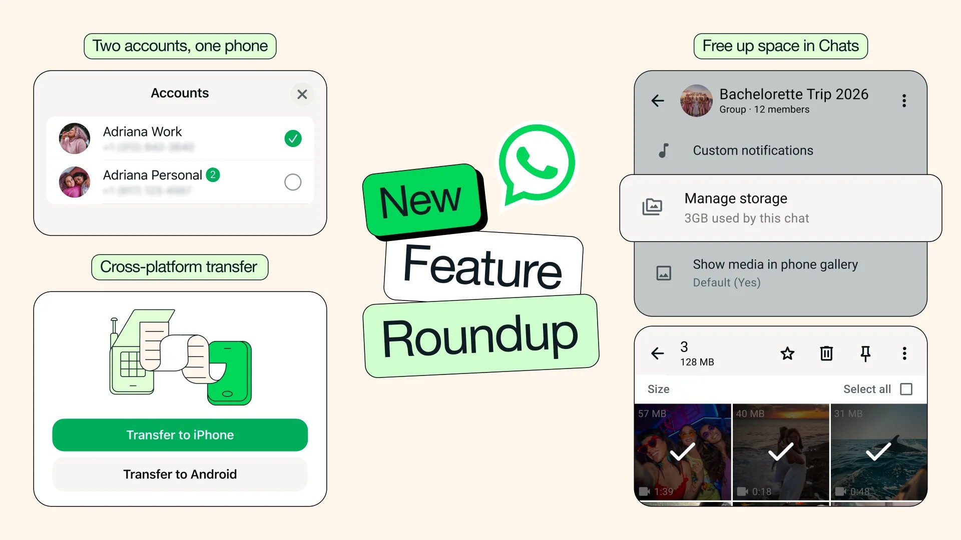 WhatsApp unleashes AI smart replies photo editing chat transfers