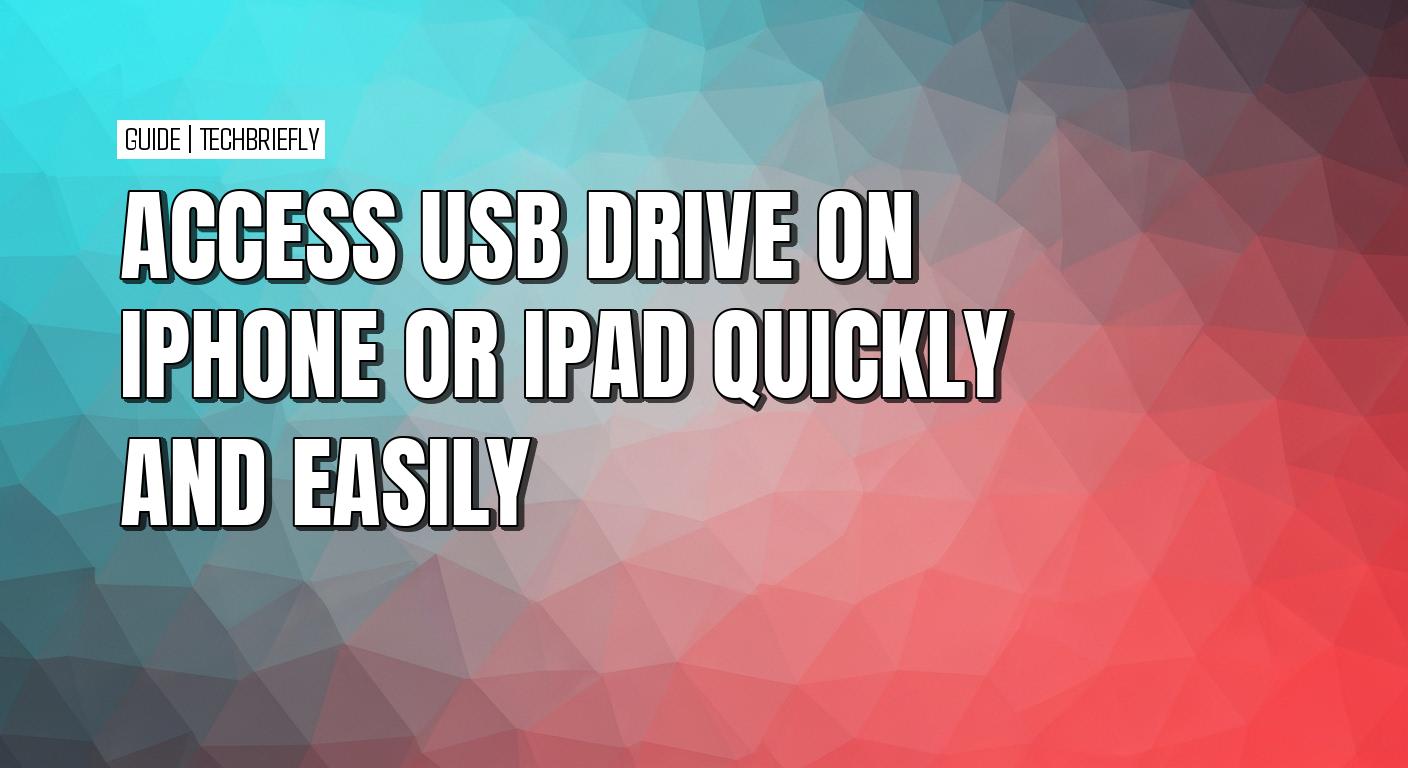 How to connect and use a USB drive with your iPhone or iPad