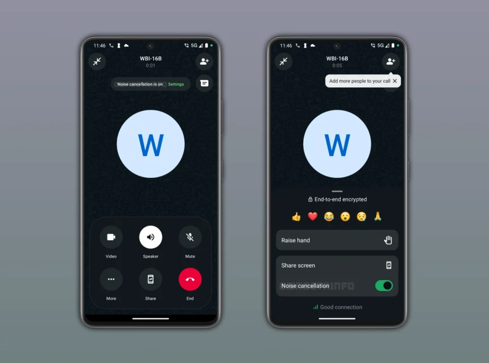 WhatsApp tests in-app noise cancellation feature for calls