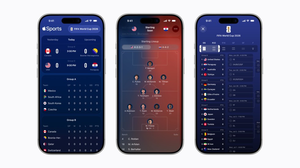 Apple Sports app expands to 90 new countries for World Cup 2026