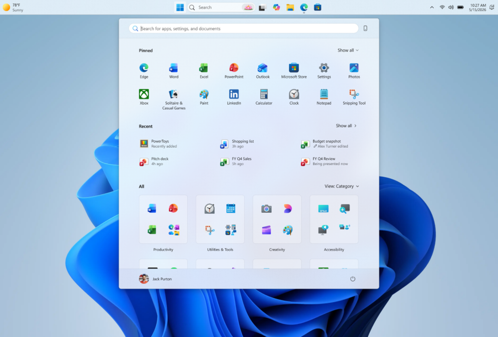 Microsoft tests new Windows 11 Start menu and taskbar options