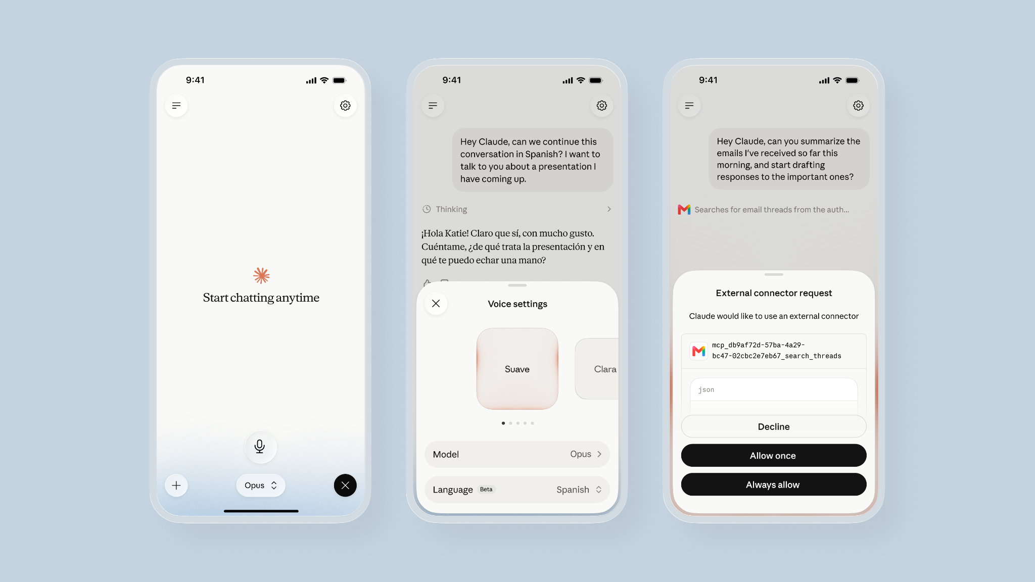 Claude voice mode adds Sonnet and Opus models